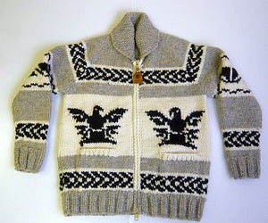 Canadian Sweater Wool 100 Nordic Navy Cowichan #EB AGA | eBay